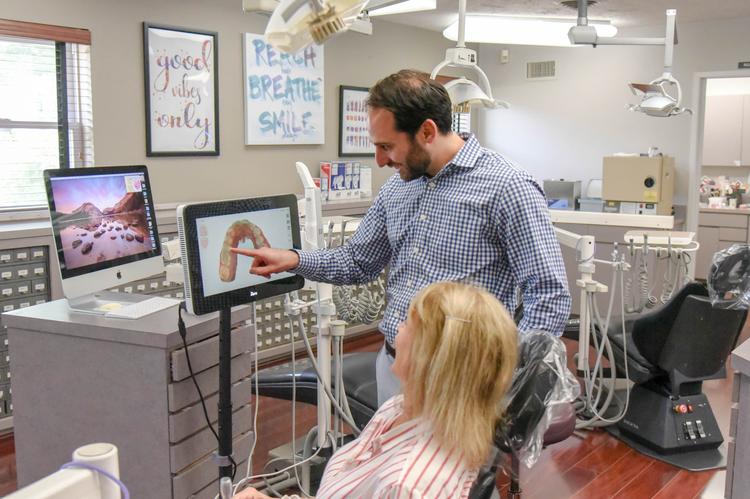 Adult-patient-smile-experience-orthodontics Dr. Rosenberg and adult orthodontic patient