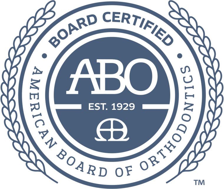 Orthodontic services 3 Abo board certified seal blue transparent background